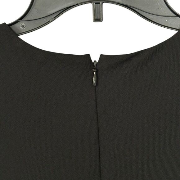 Banana Republic Sleeveless Career Dress Black Midi 100% Wool Size 12 - Picture 3 of 7